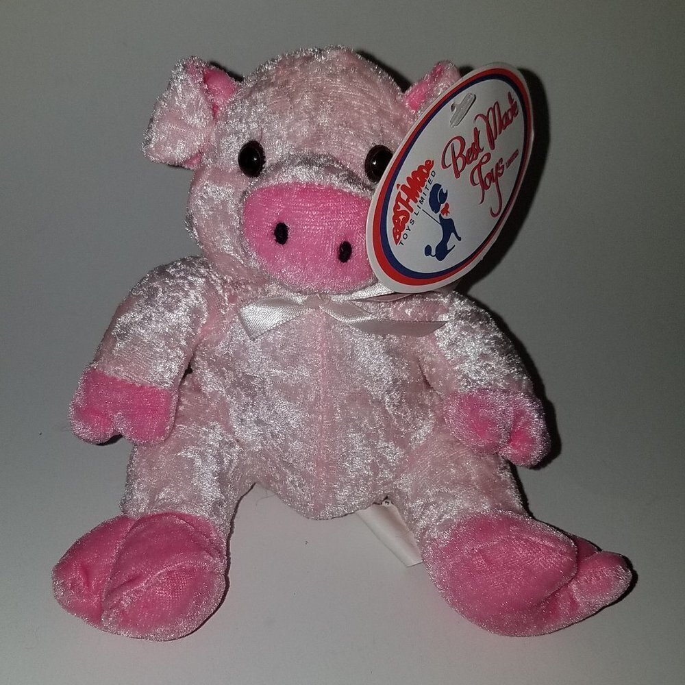 NEW Best Made Toys Pink Pig Plush 6" Stuffed Animal Toy Lovey (lightweight)
